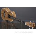 Zebra wood ukulele lettering